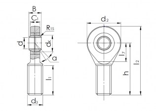 Подшипник Шарнирные головки с внешней резьбой Подшипник SAL 10 T/K (POS 10 L) по выгодным ценам Узловая